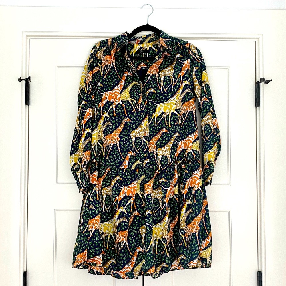 J.Crew giraffe shirtdress